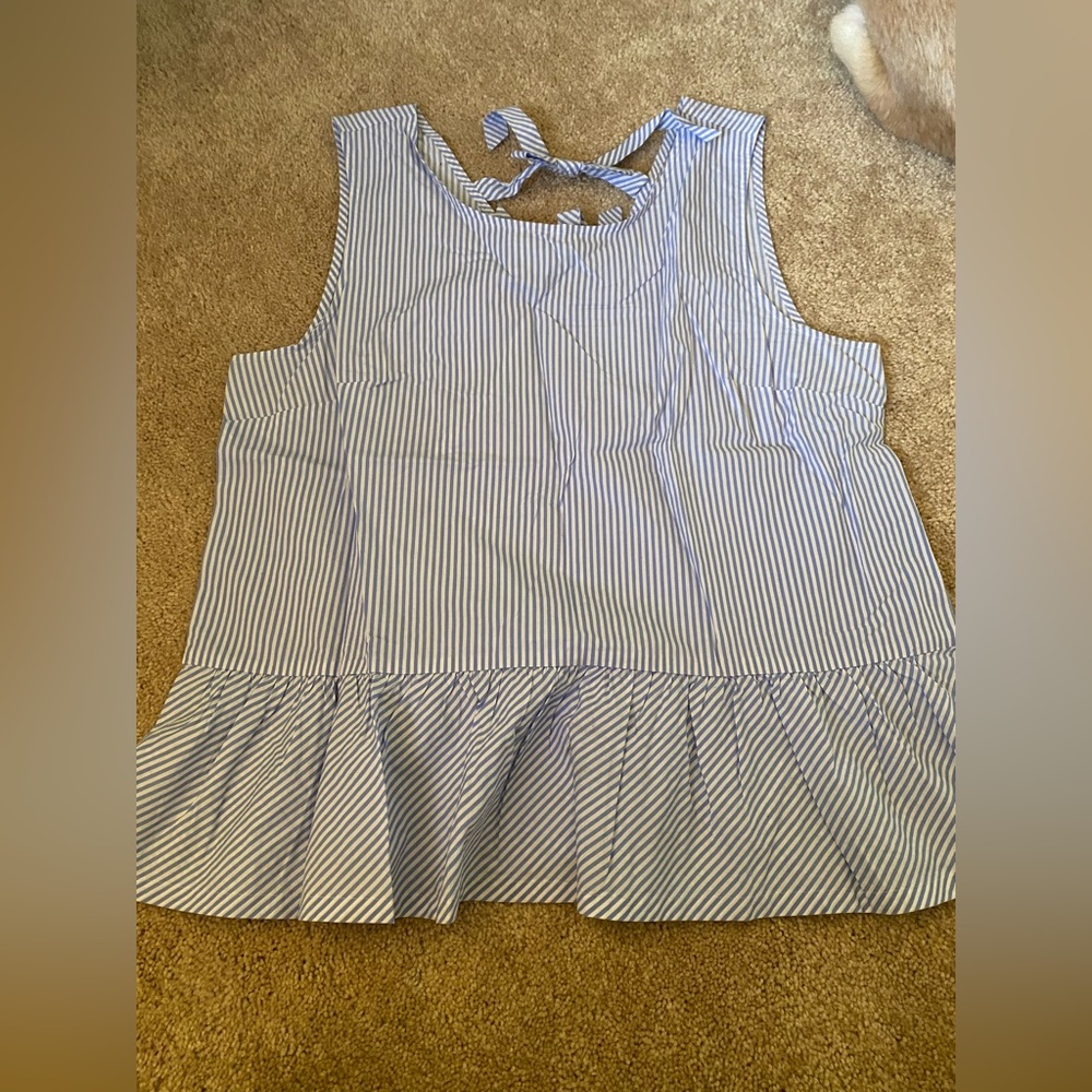JCrew Peplum shirt with bows on the back